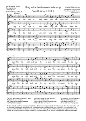 Sing to the Lord a new-made song