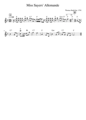 Miss Sayers' Allemande