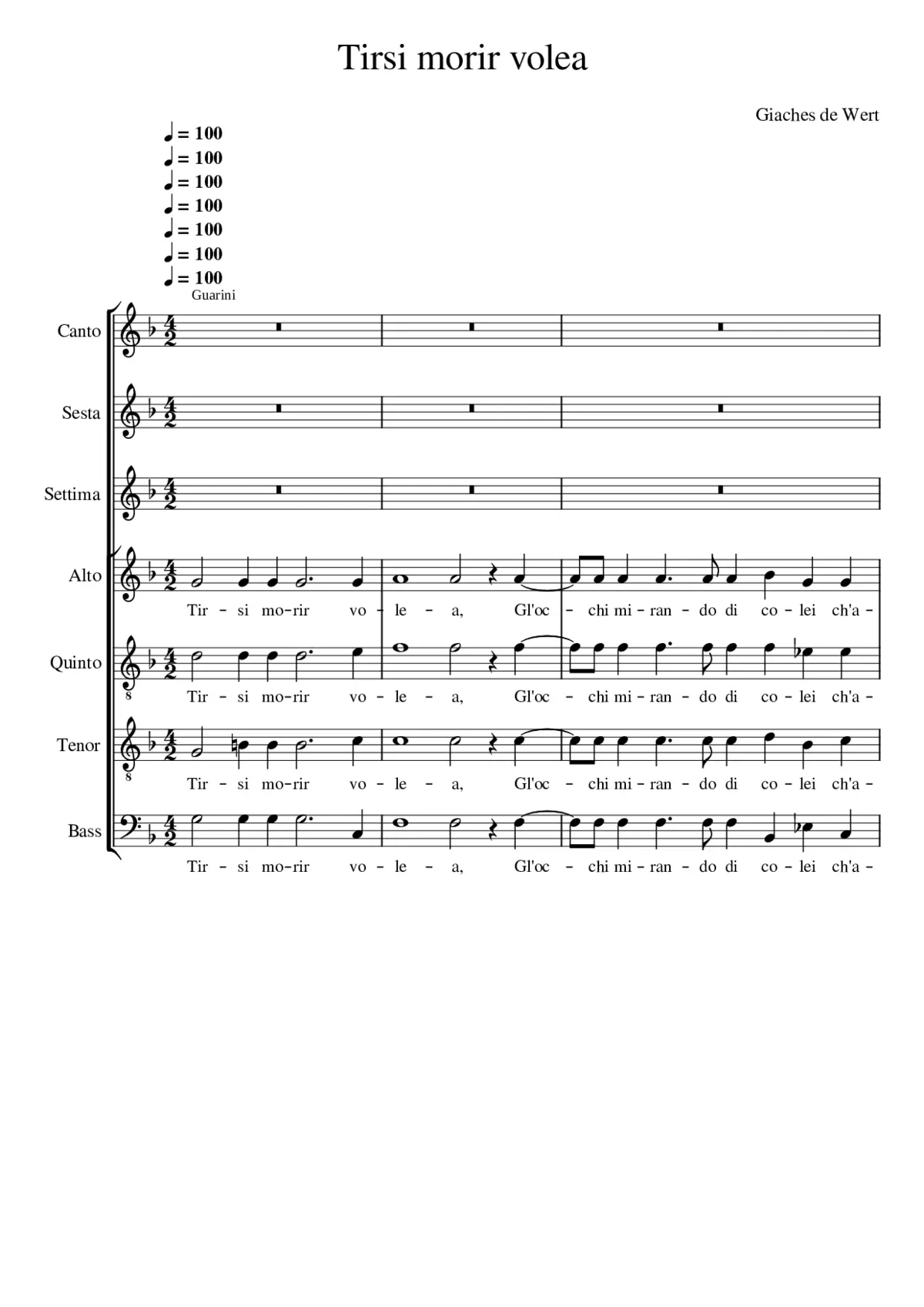 Tirsi morir volea - Page 1