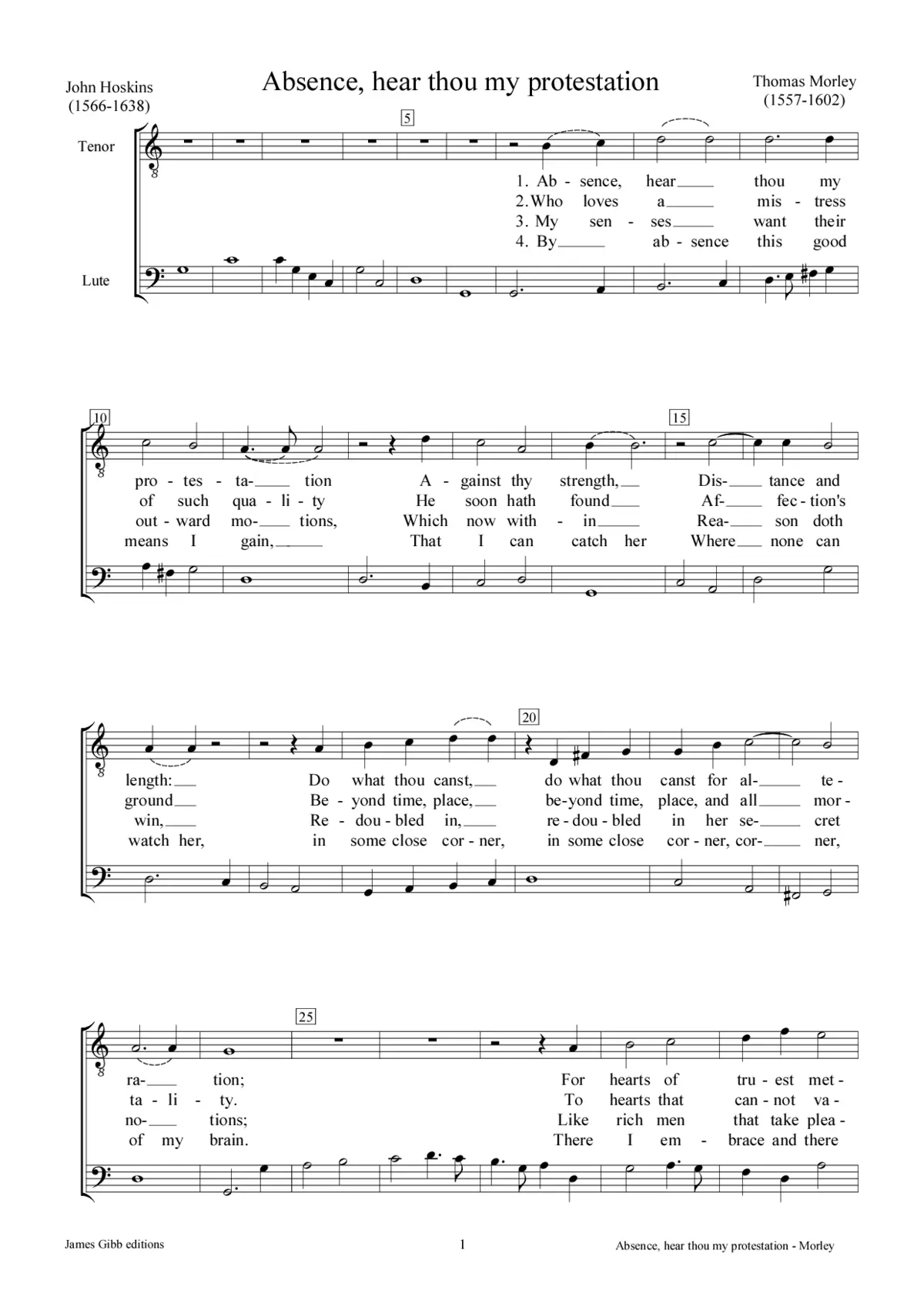 Absence, hear thou my protestation - Page 1