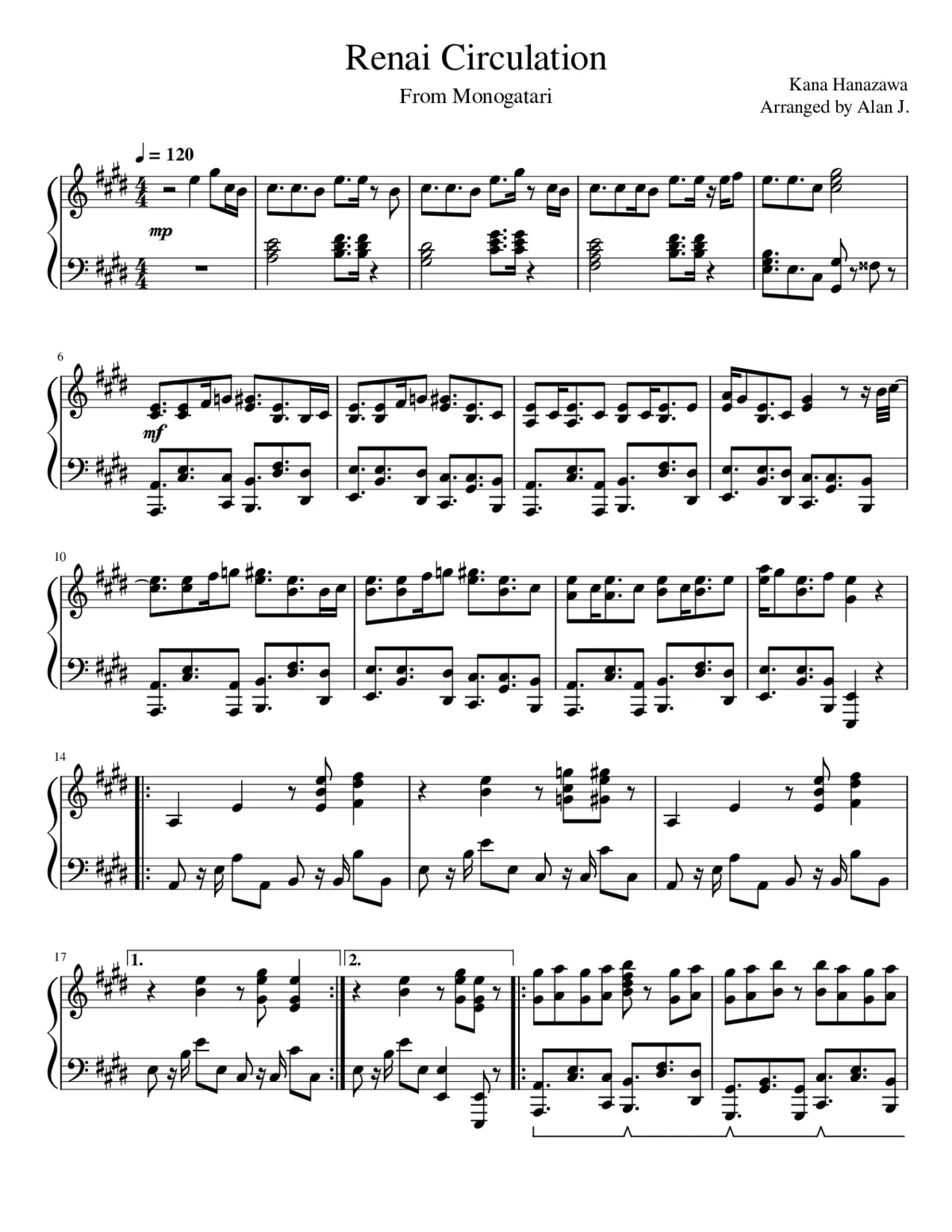 bakemonogatari - renai circulation - Page 1