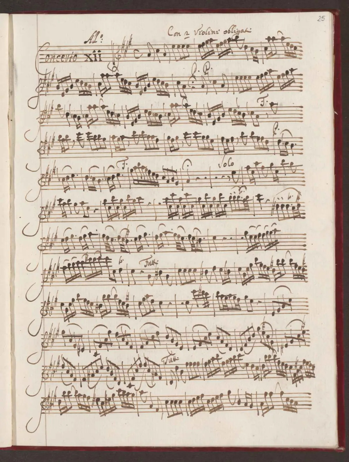 Concerto for 2 Violins in A major - Page 1