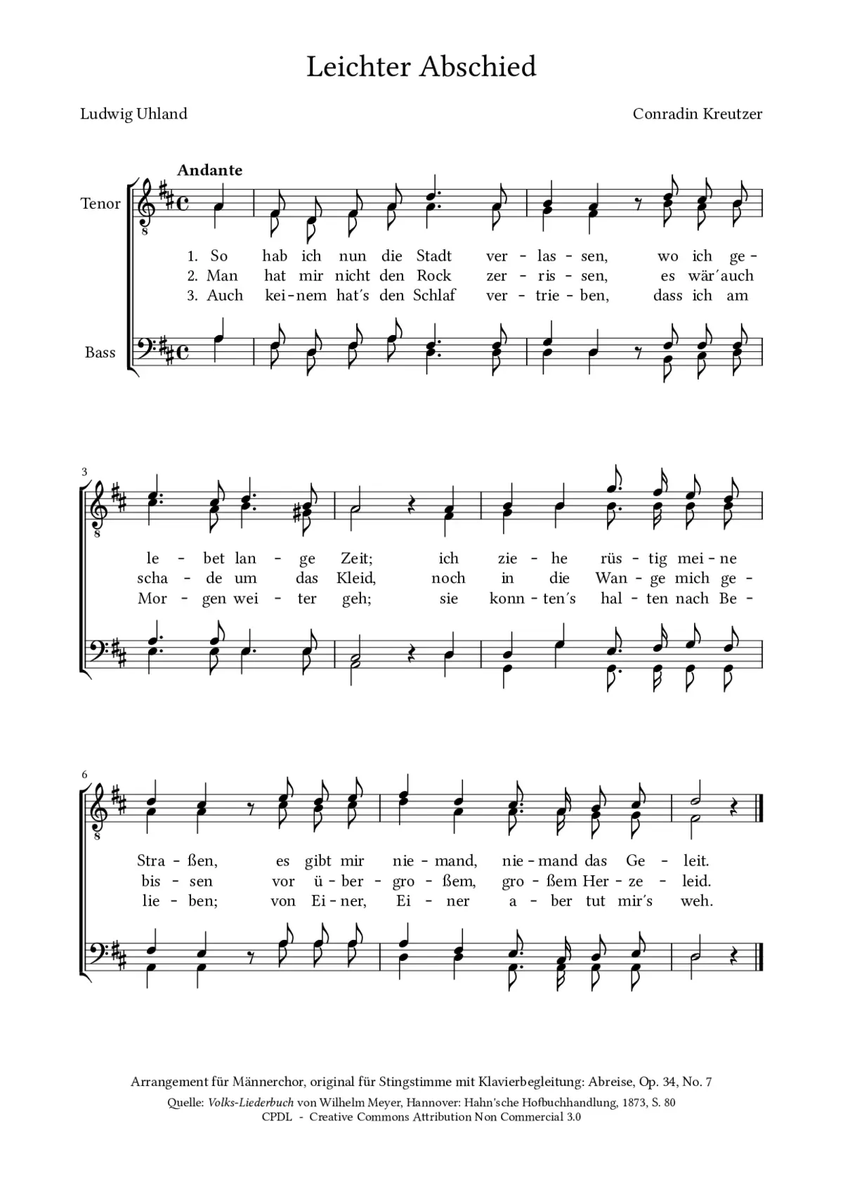 Abreise, Op. 34, No. 7 - Page 1