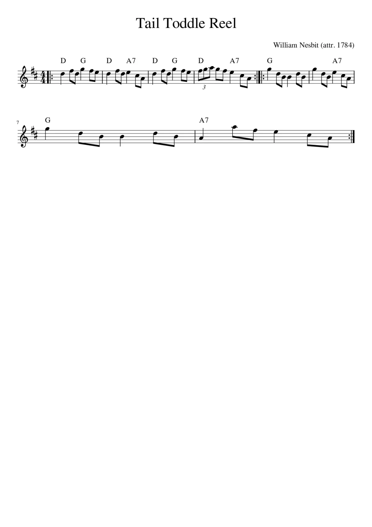 Tail Toddle Reel - Page 1