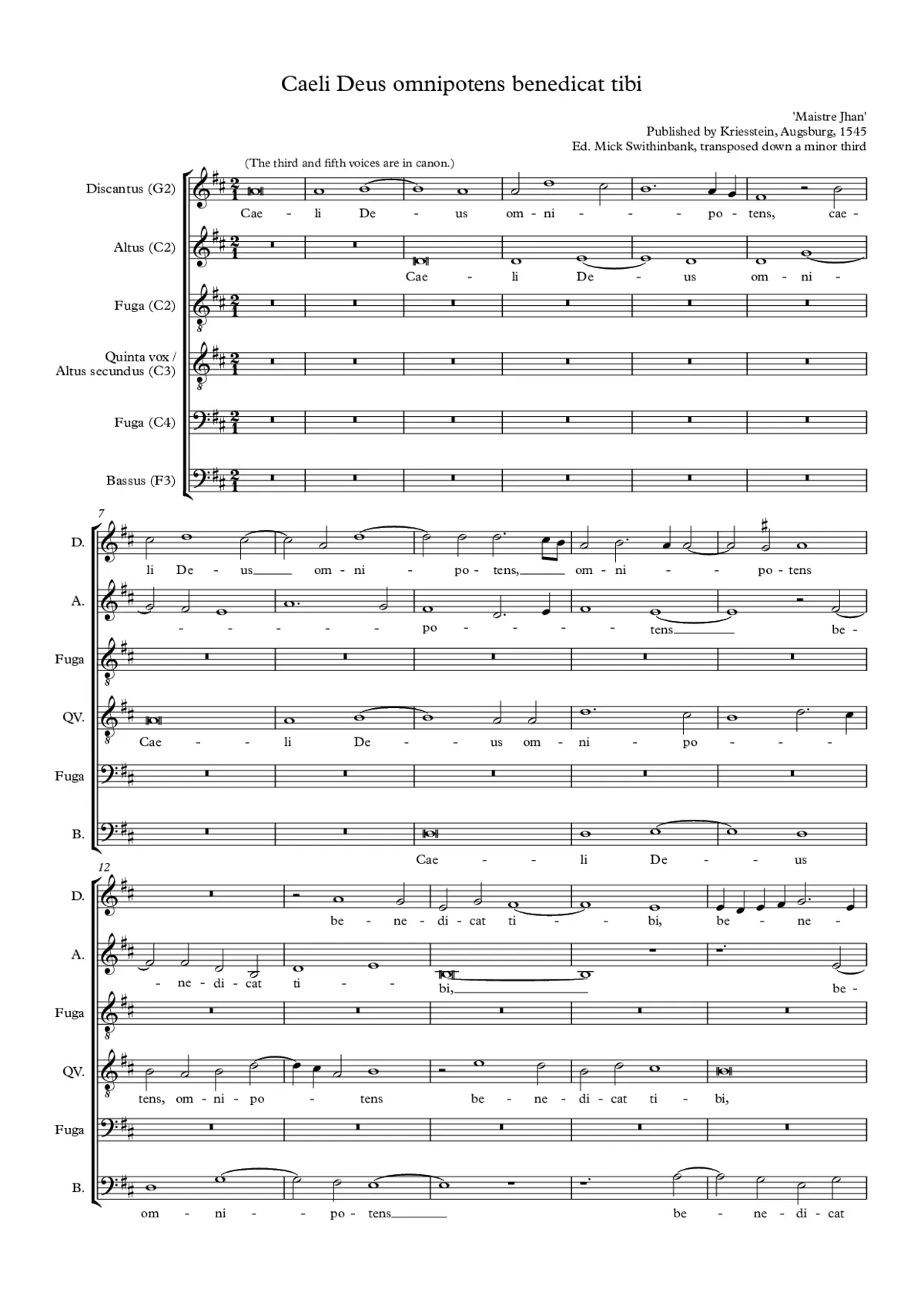 Caeli Deus omnipotens - Page 1