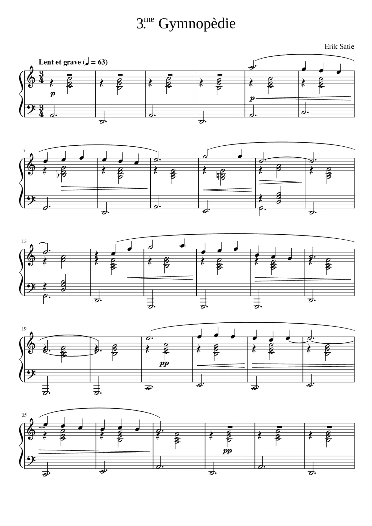 3 Gymnopédies - Page 1