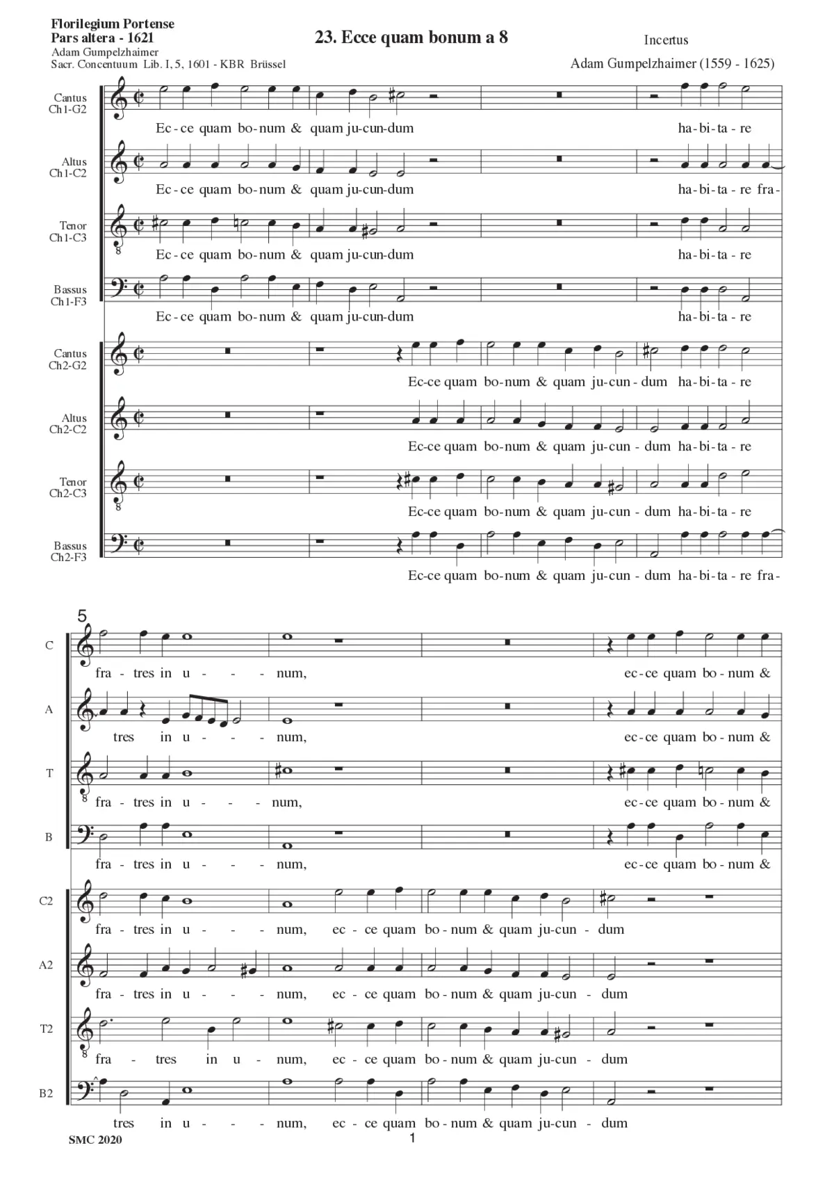 Ecce quam bonum - Page 1