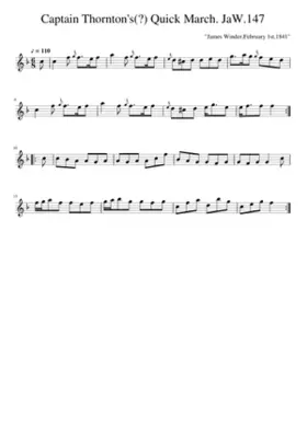 Captain Thornton's(?) Quick March. JaW.147