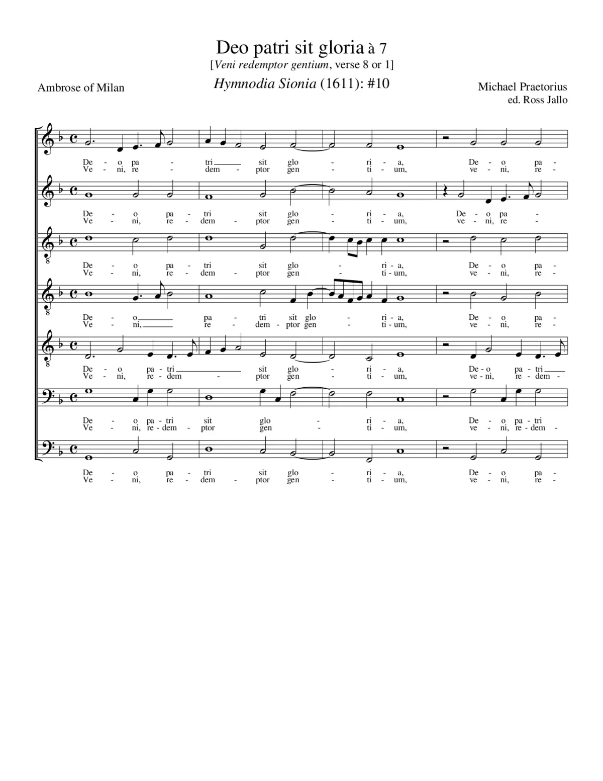 Deo patri sit gloria - Page 1