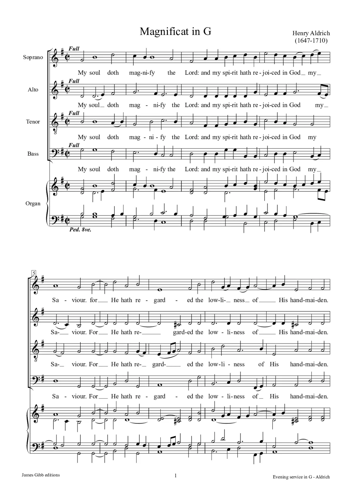 Magnificat and Nunc dimittis in G - Page 1