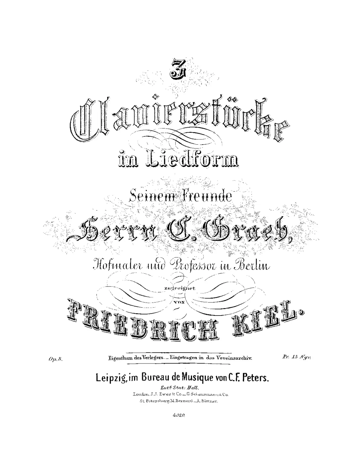 3 Clavierstücke in Liedform - Page 1