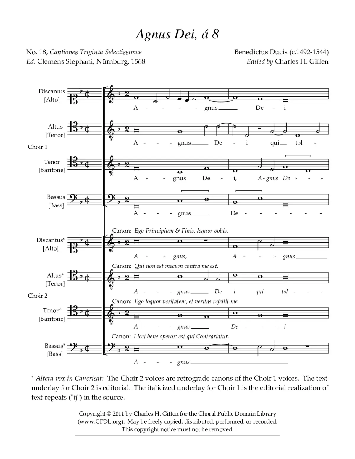 Agnus Dei - Page 1