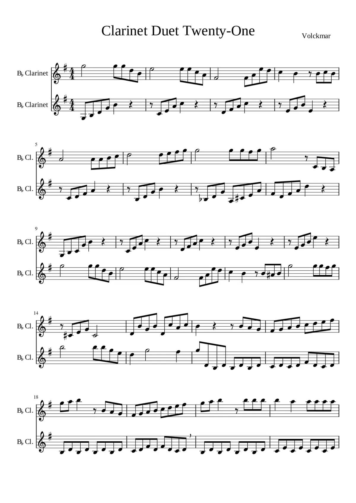 Clarinet - Page 1