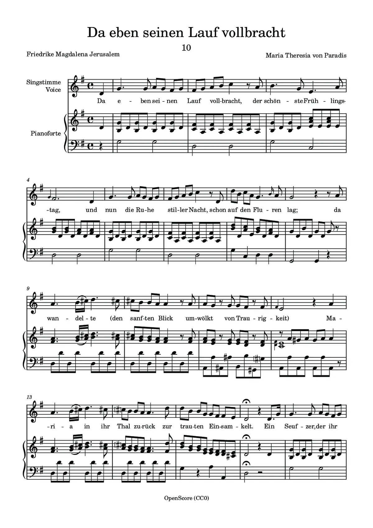 Da eben seinen Lauf verbracht - Page 1