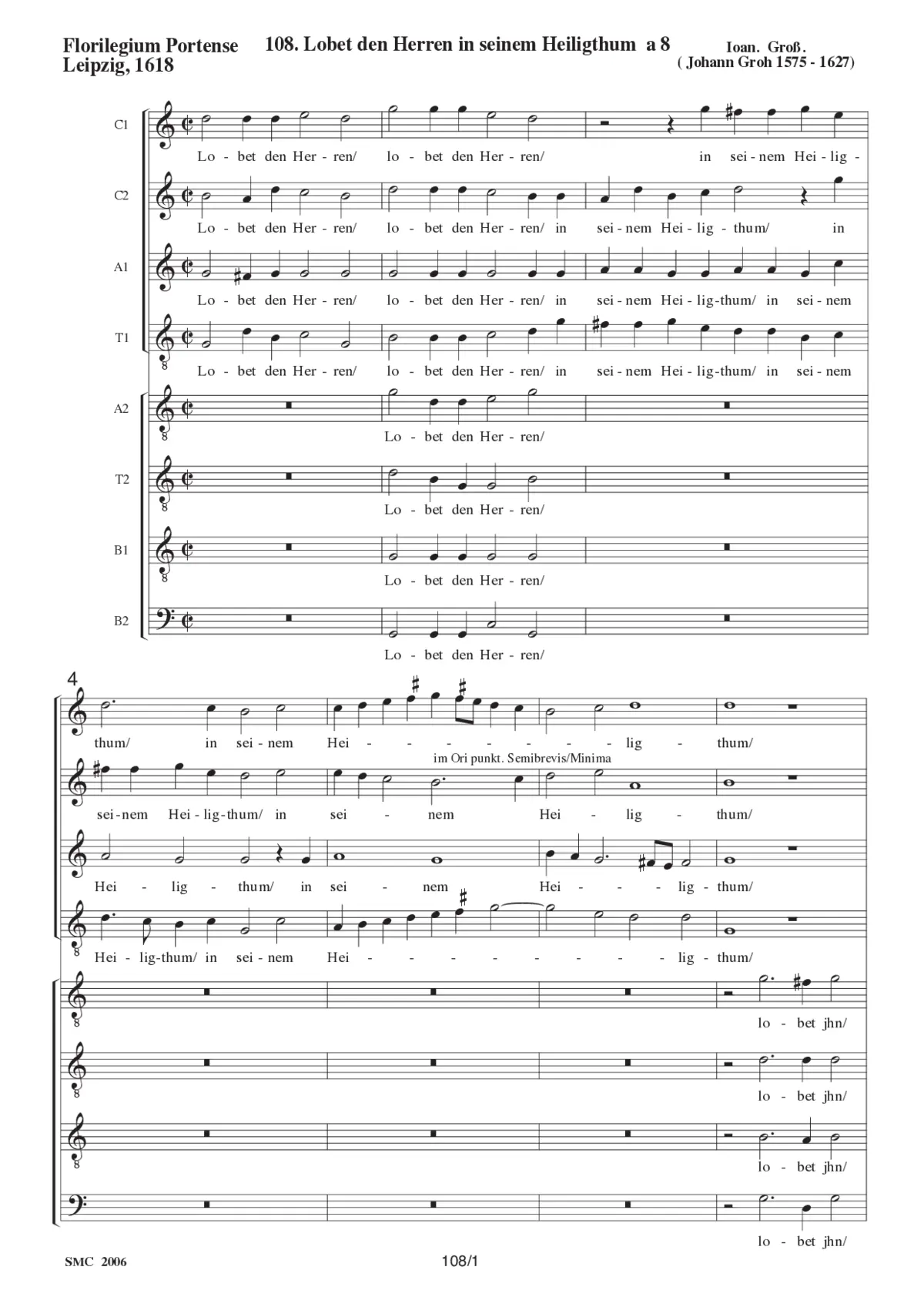 Lobet den Herren in seinem Heiligthum - Page 1