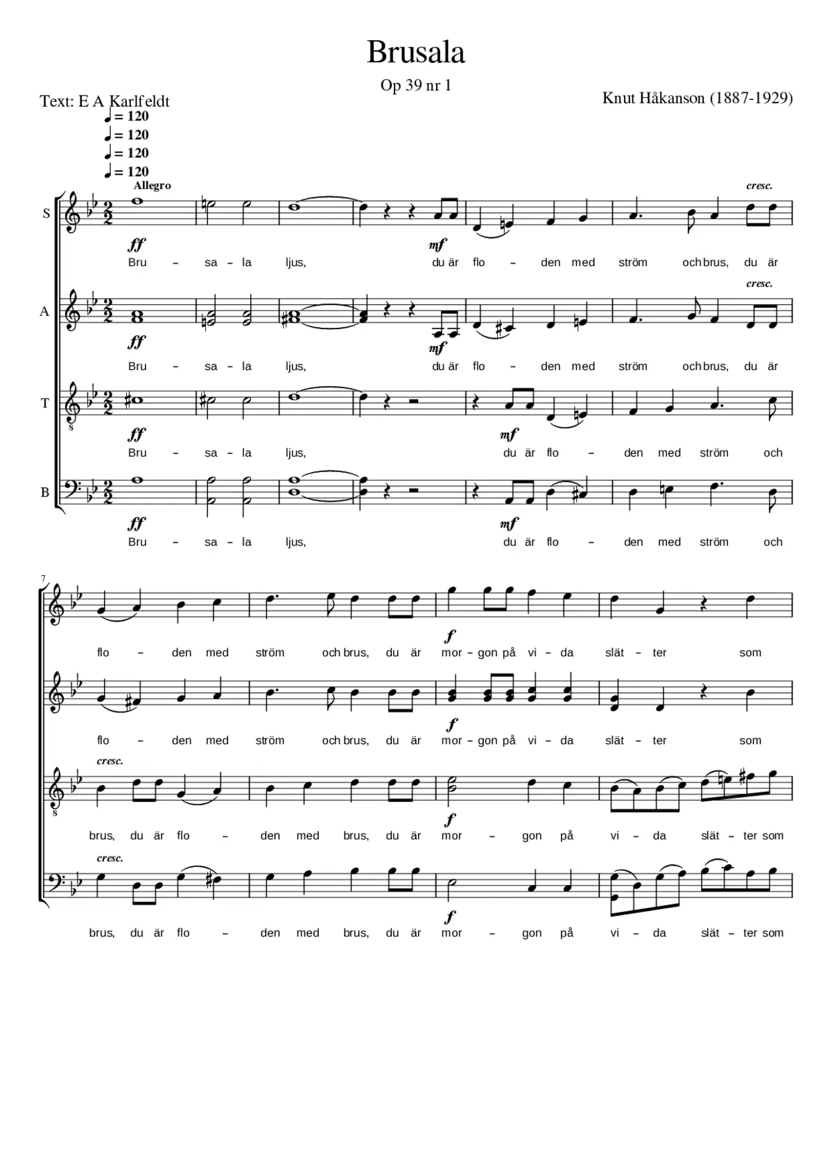 Brusala Op. 39.1 - Page 1