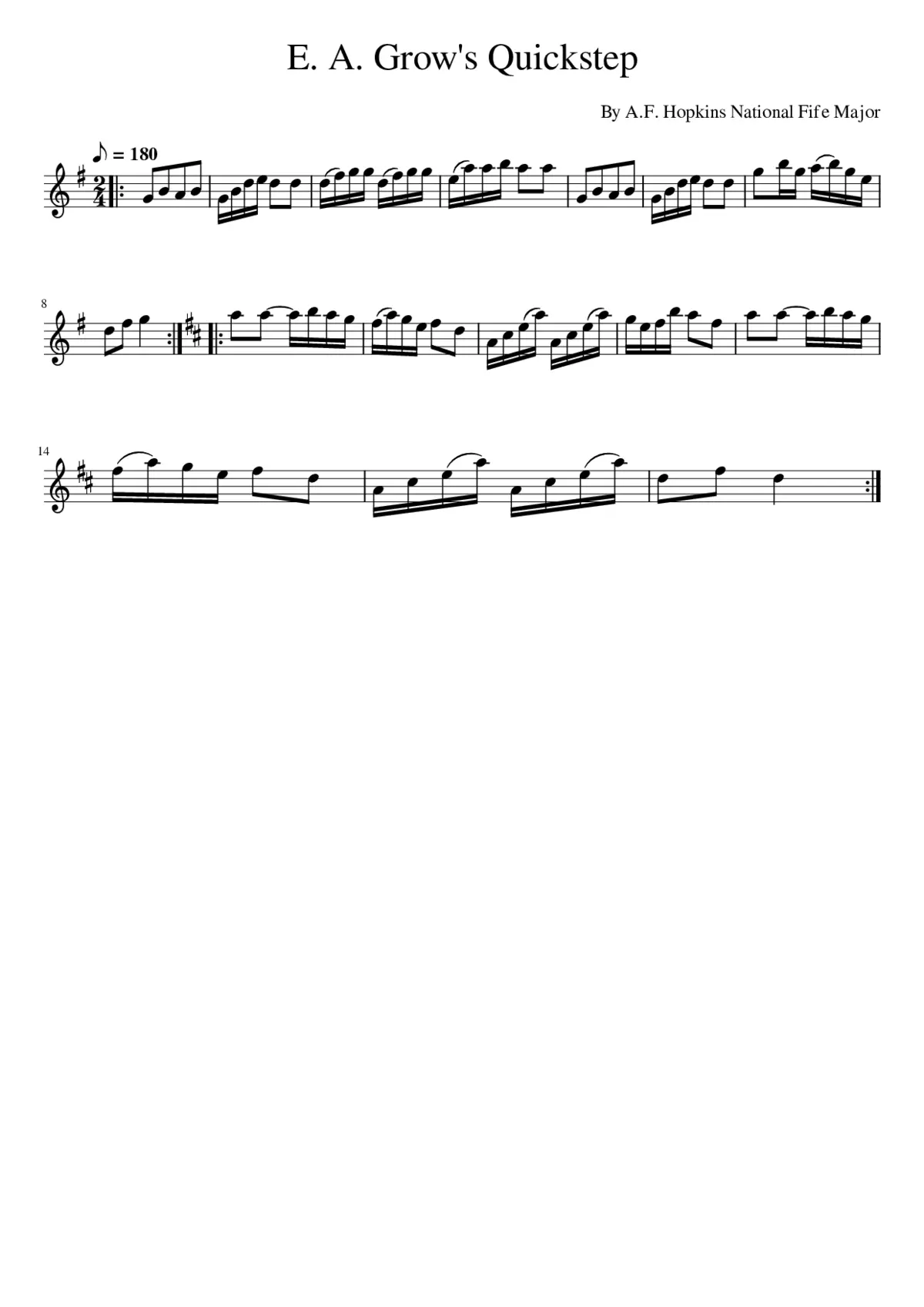 E. A. Grow's Quickstep - Page 1