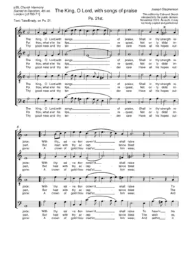 The King, O Lord, with songs of praise