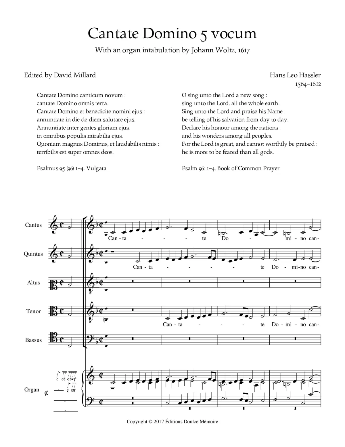 Cantate Domino a 5 - Page 1