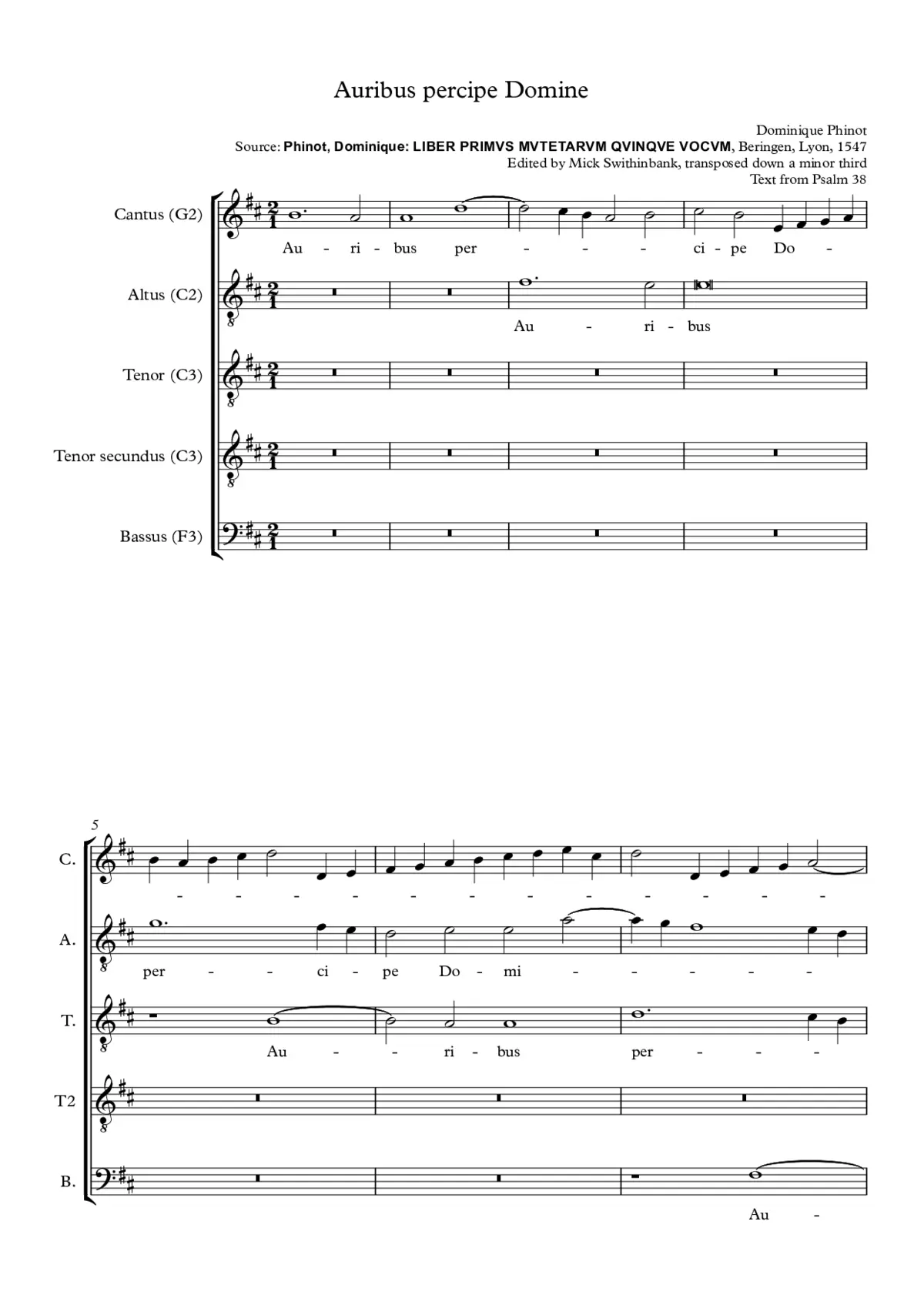 Auribus percipe Domine - Page 1