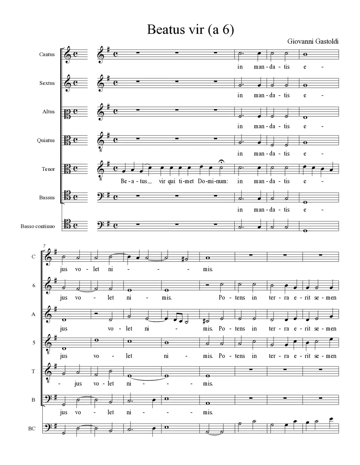 Beatus vir (a 6) - Page 1