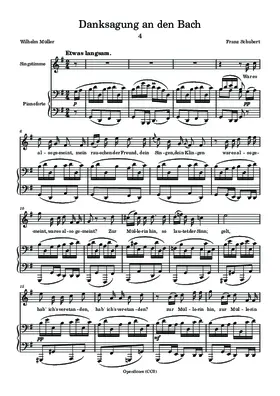 Danksagung an den Bach