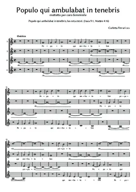 Populo qui ambulabat in tenebris