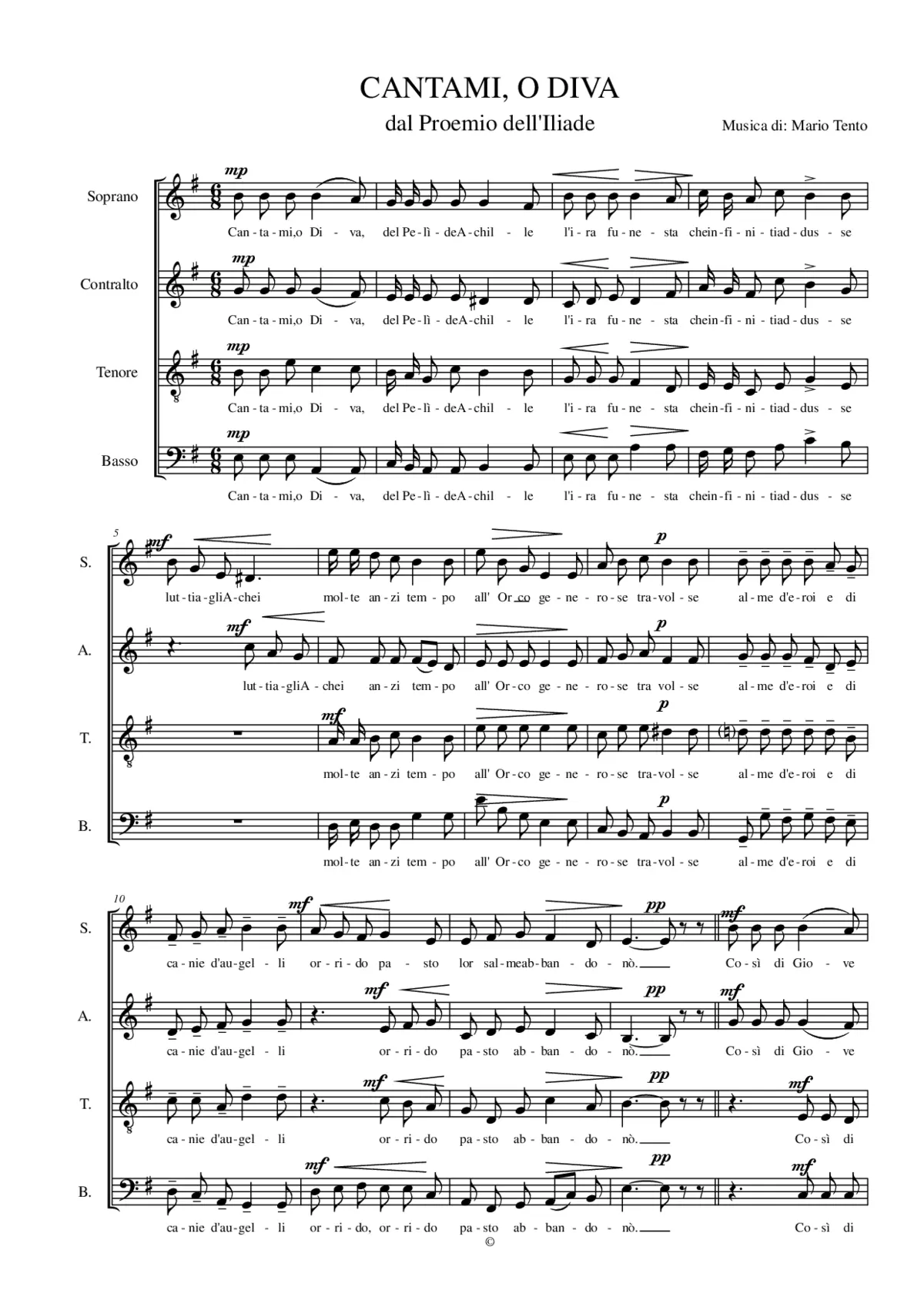 Cantami, o Diva - Page 1