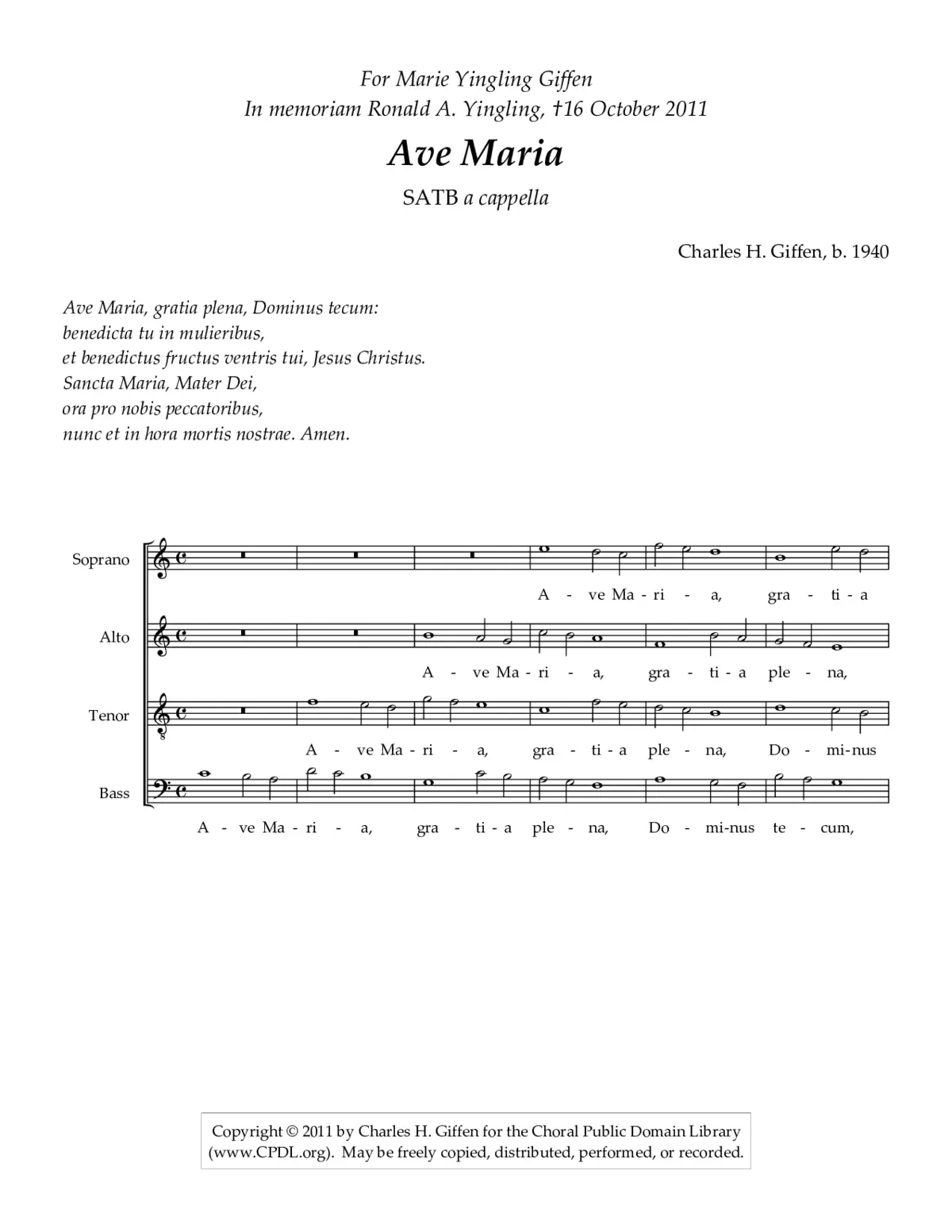 Ave Maria - Page 1