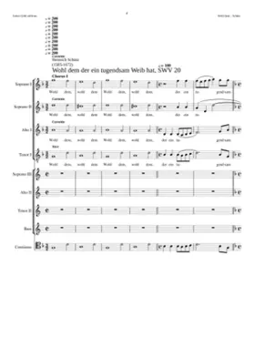 Wohl dem der ein tugendsam Weib hat SWV 20