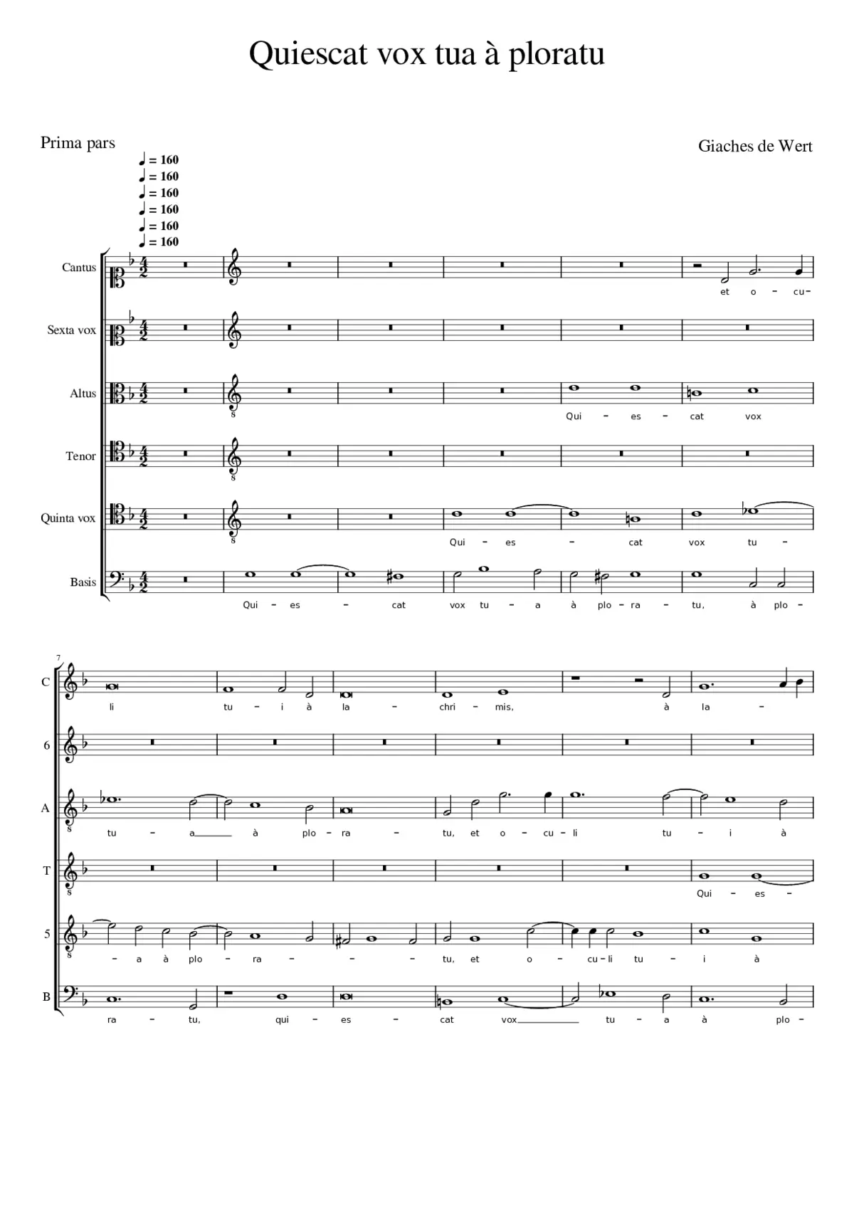 Quiescat vox tua / Revertentur filii tui - Page 1