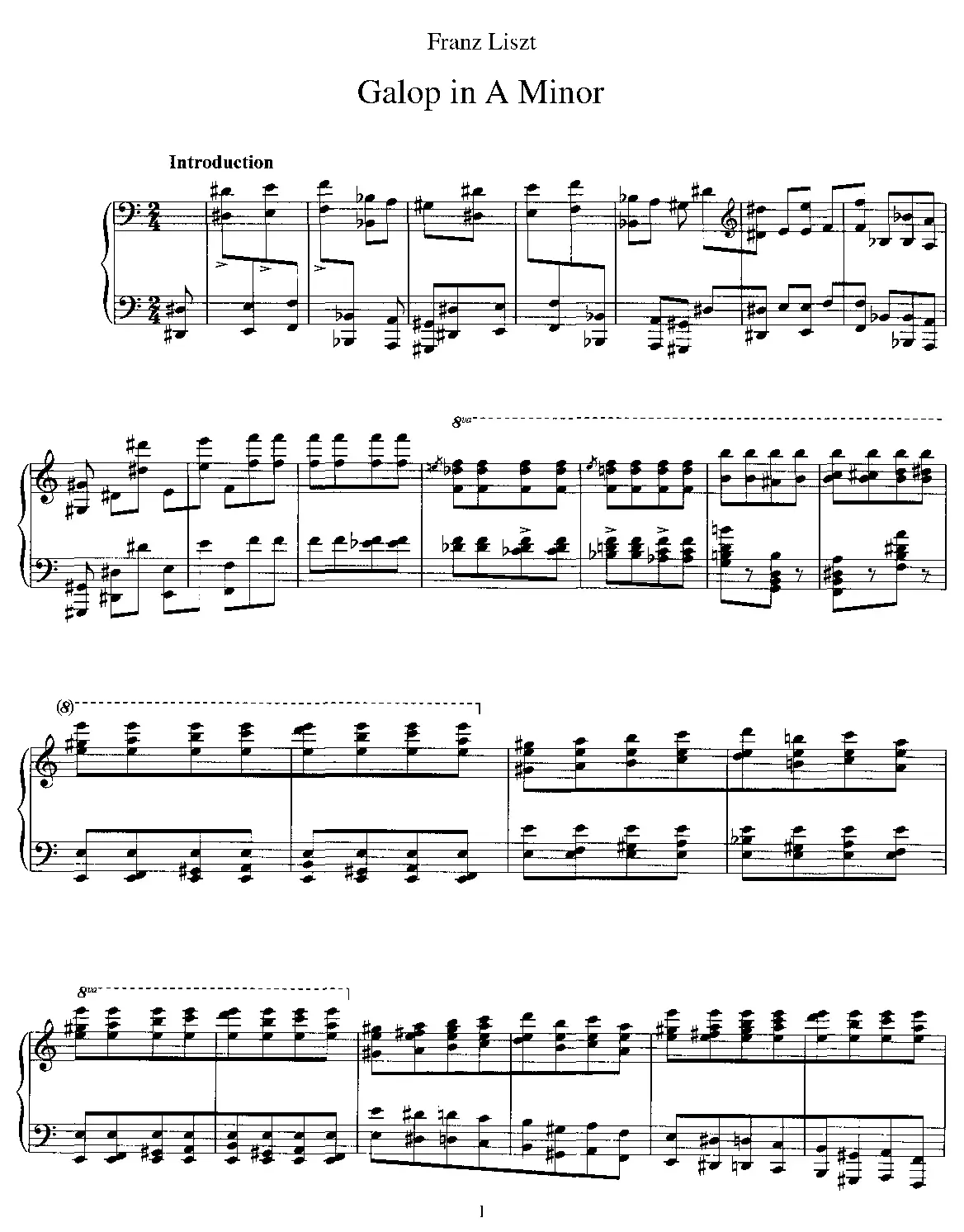 Galop in A minor - Page 1