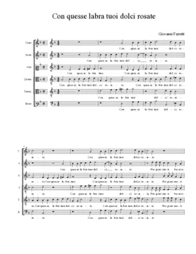 Con quesse labra tuoi dolci rosate