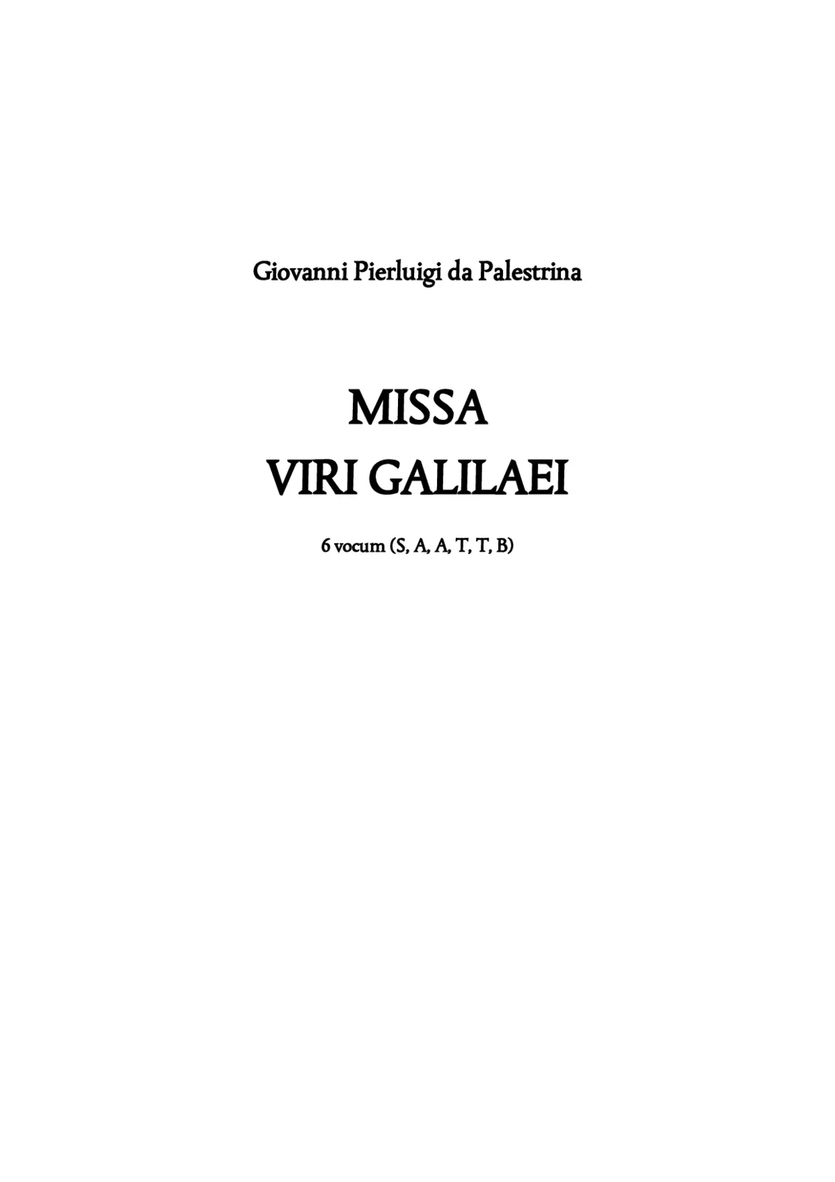 Missa Viri Galilaei - Page 1