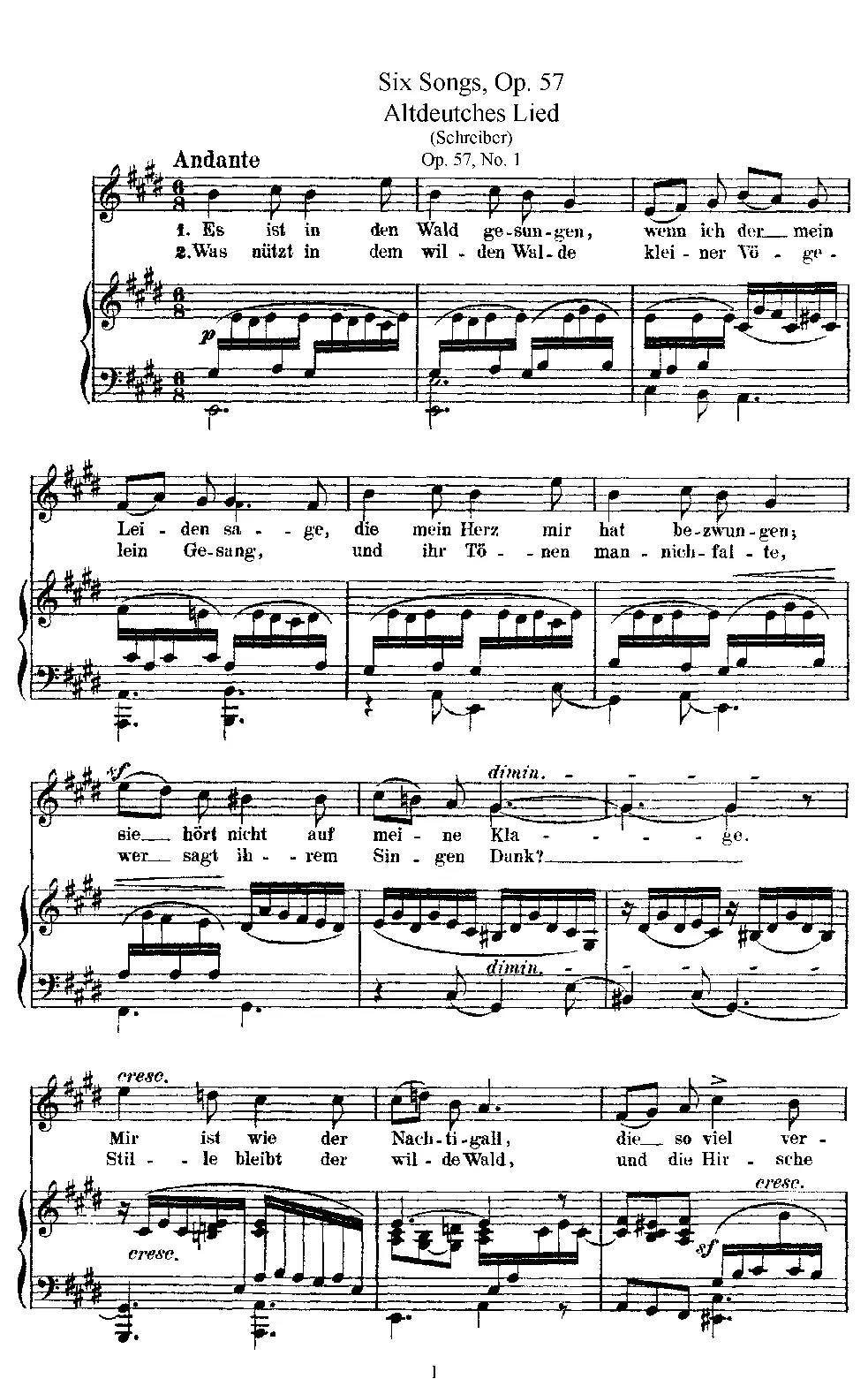 Sechs Lieder - Page 1