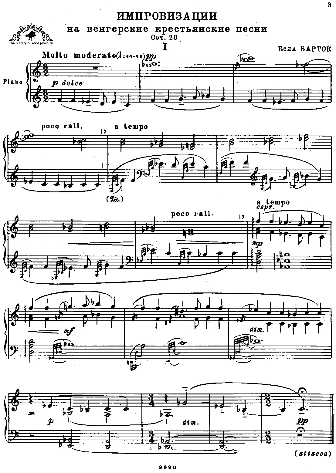 Improvisations on Hungarian Peasant Songs - Page 1
