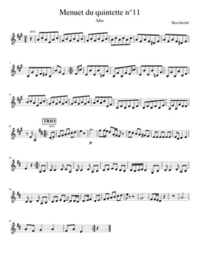 Menuet du quintette célèbre de Boccherini Op.360