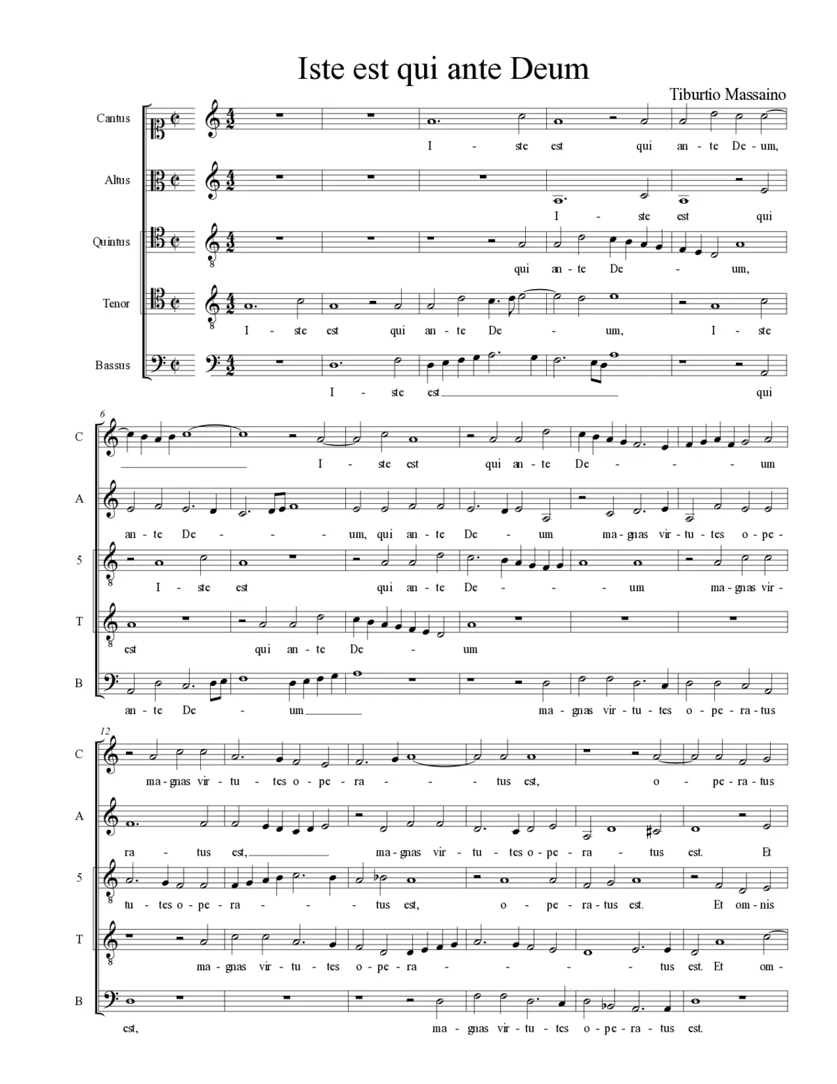 Iste est qui ante Deum - Page 1