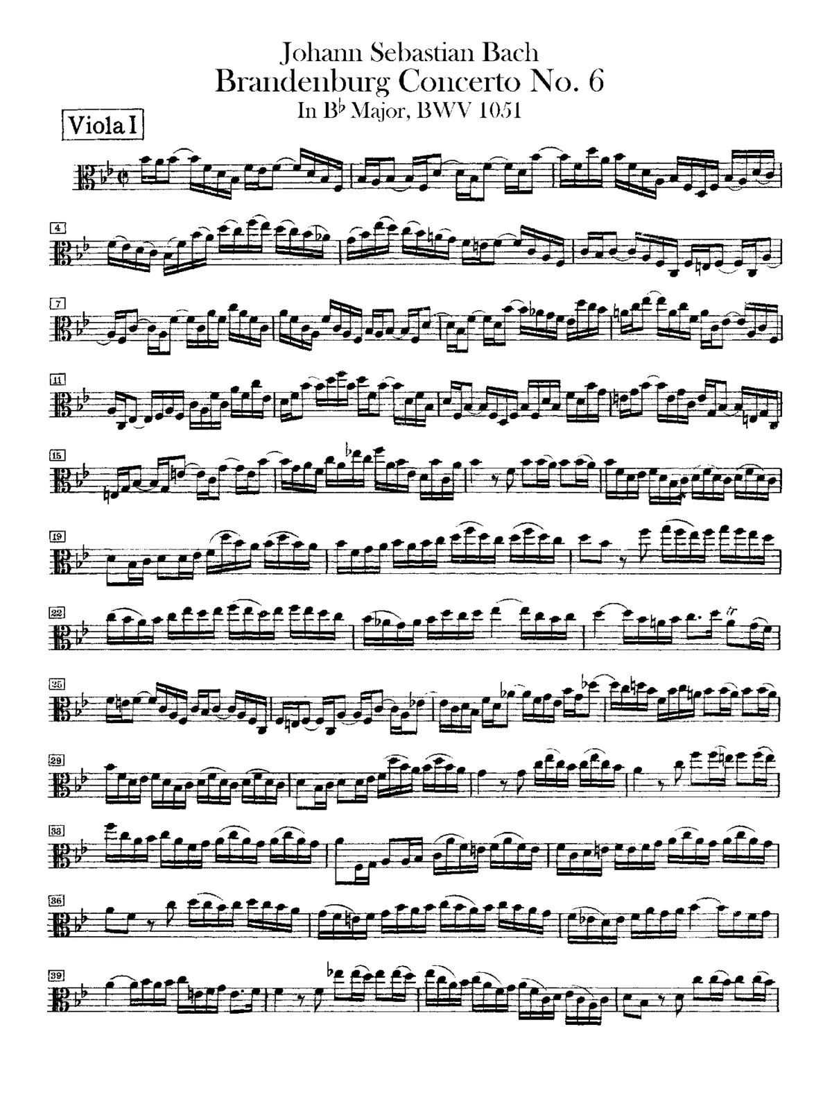 Brandenburg Concerto No.6 - Page 1