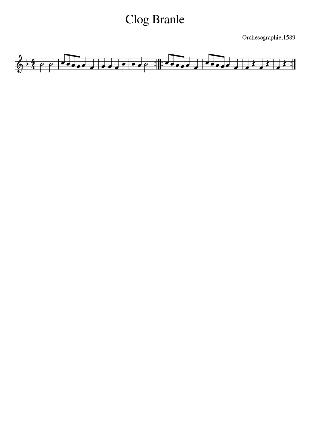 Clog Branle - Page 1