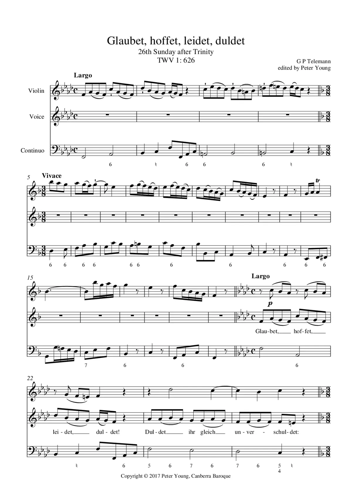 Glaubet, hoffet, leidet, duldet - Page 1