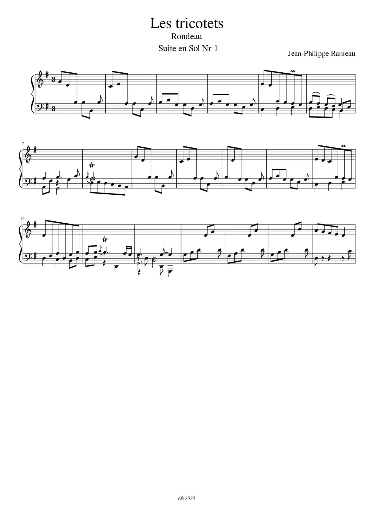 Les Tricotets suite en Sol Nr 1 - Page 1