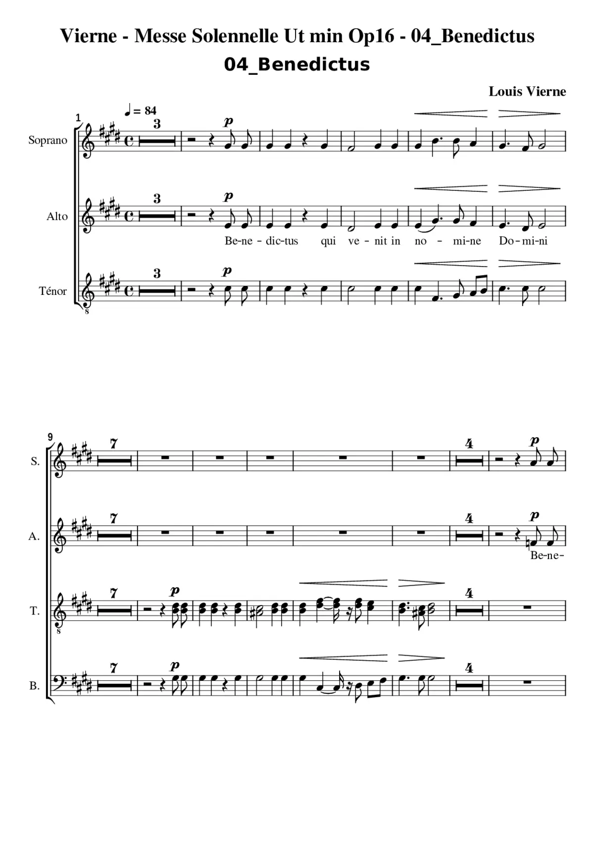 Benedictus uit Messe Solonelle - Page 1