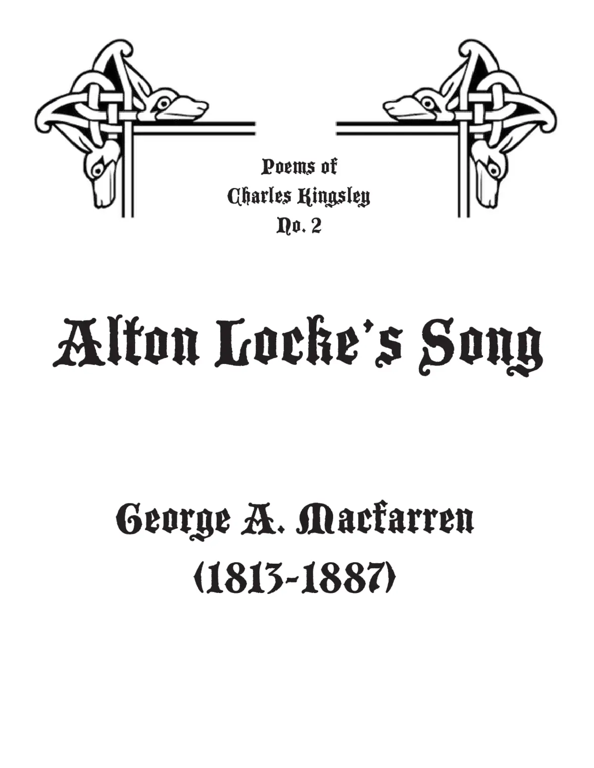 Alton Locke's song - Page 1