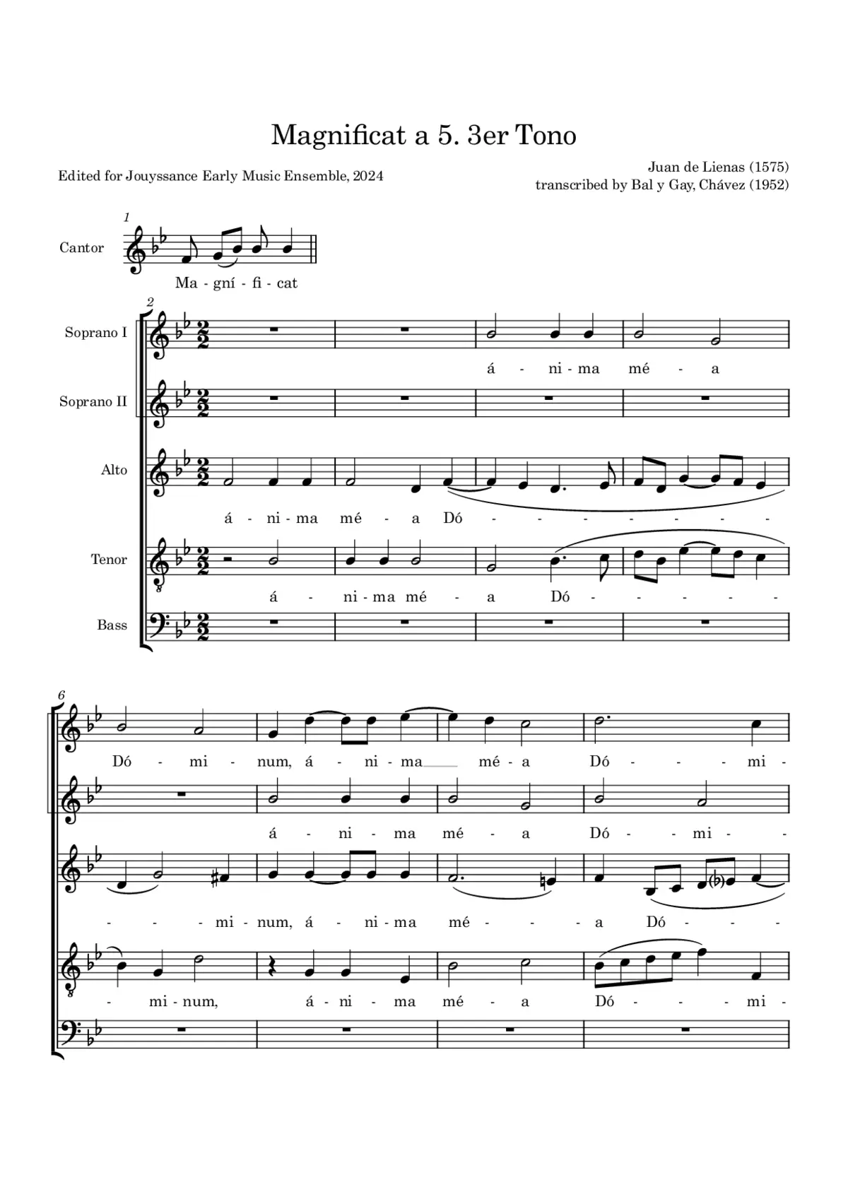 Magnificat a 5 3er Tono - Page 1