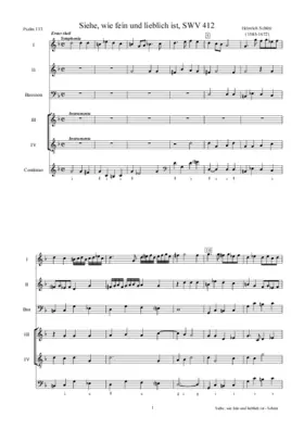 Siehe, wie fein und lieblich ist, SWV 412