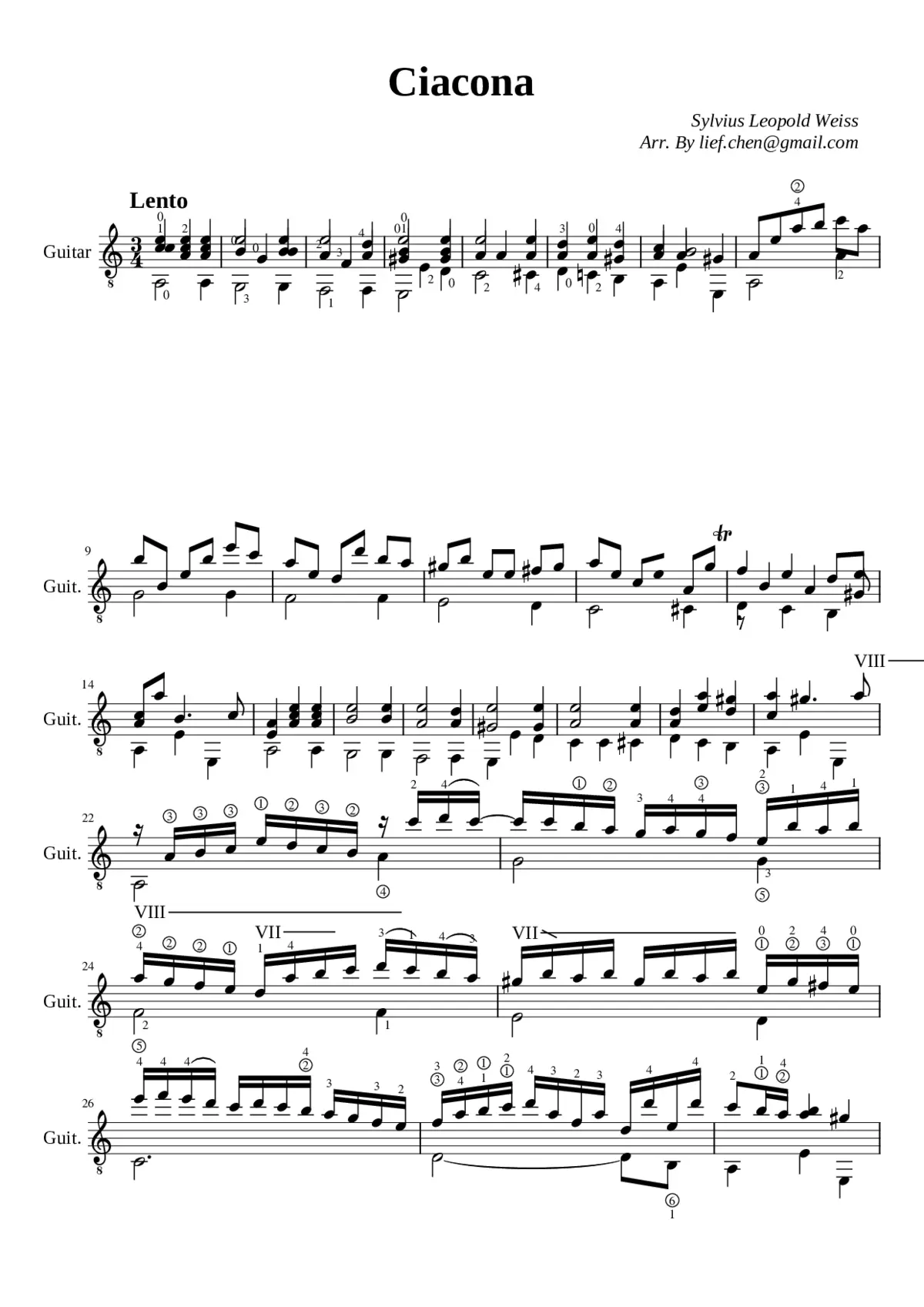 Ciacona - Page 1