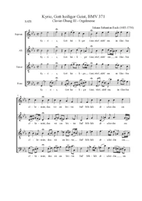 Kyrie, Gott heiliger Geist, BWV 371