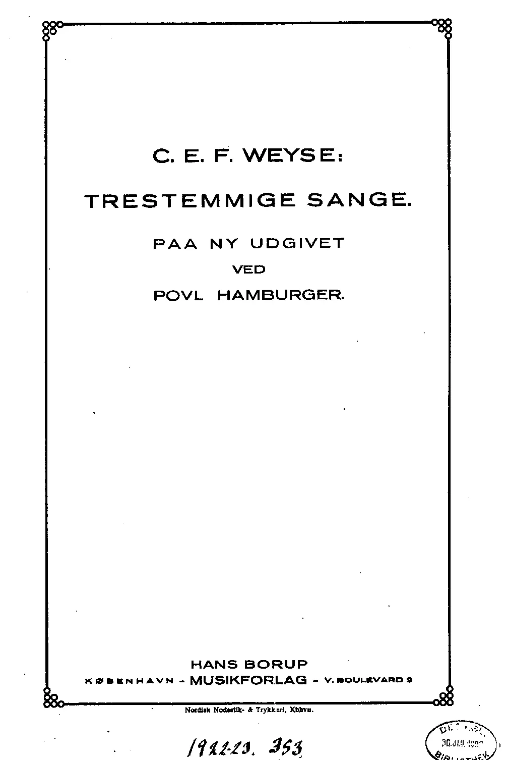 Trestemmige Sange - Page 1