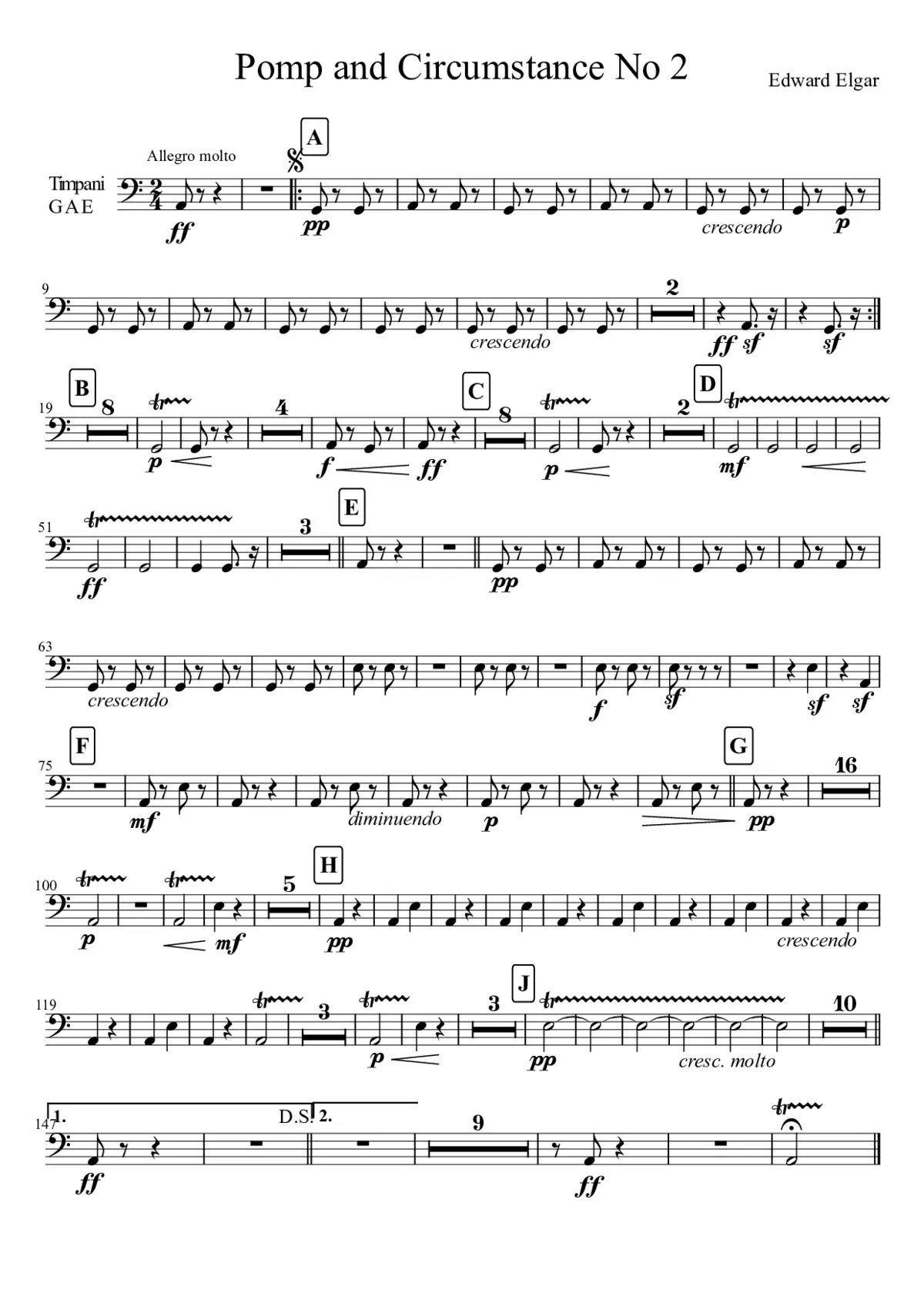 Pomp and Circumstance March No.2 - Page 1